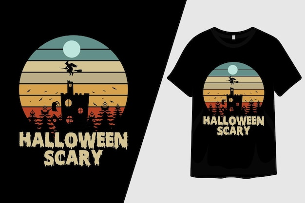 Halloween Scary Silhouette T Shirt Design