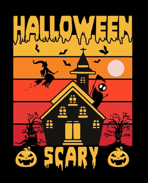 Halloween Scary t shirt design