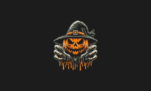 halloween scary vector illustration flat design