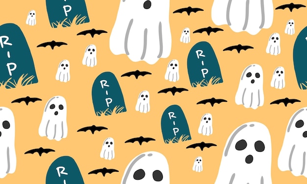 Halloween seamless pattern background design