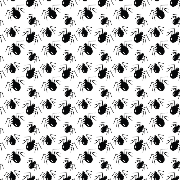 Halloween seamless pattern of black spiders Repeating texture Abstract background Sample