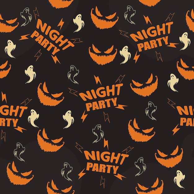 Halloween seamless pattern digital paper premium vector