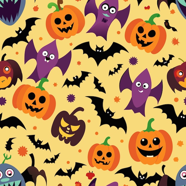 Halloween Seamless Pattern Vector