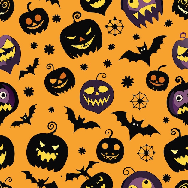 Halloween Seamless Pattern Vector