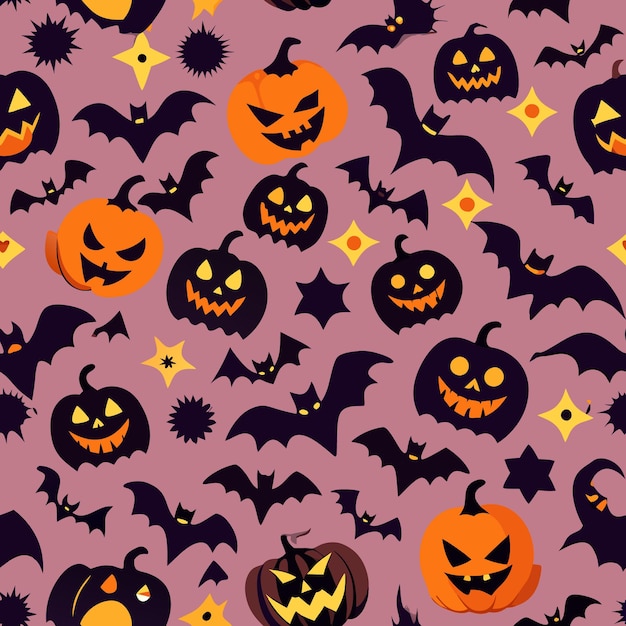 Halloween Seamless Pattern Vector