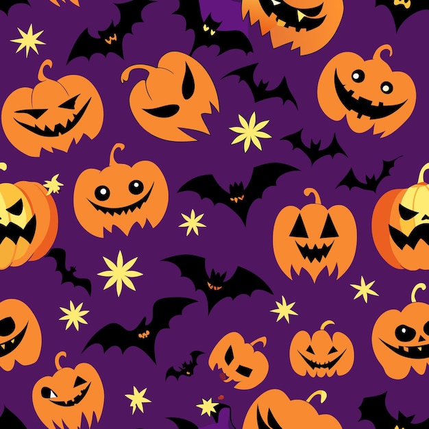 Halloween Seamless Pattern Vector