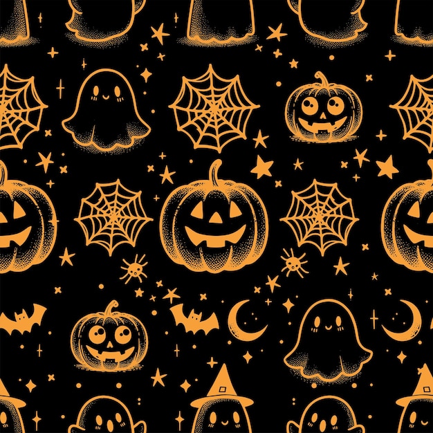 Halloween seamless pattern