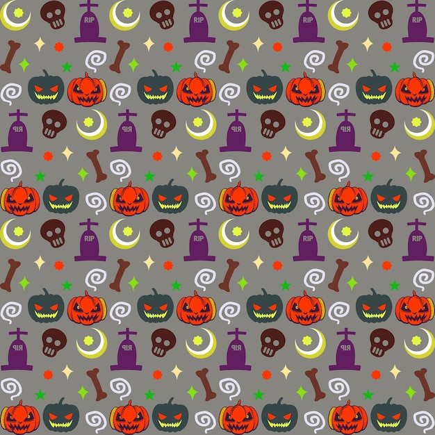 Halloween Seamless Patterns Set