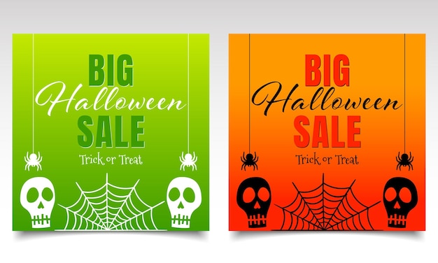 Halloween sell banner or poster or flyer design template.