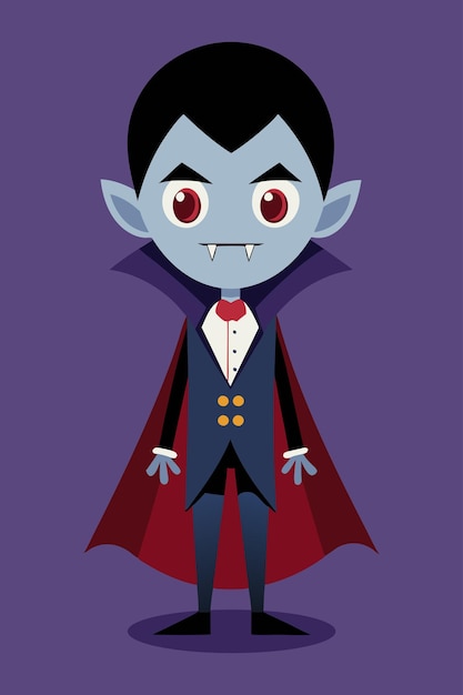 Vector halloween simple vampire character