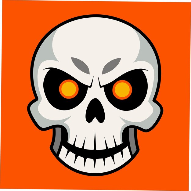 Halloween Skull Color Vector Illustrations Design