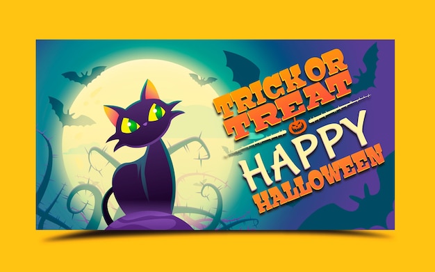 halloween social media banner template