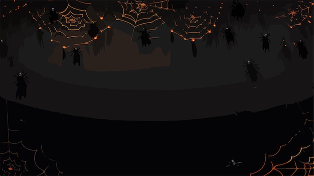 Vector halloween spiderweb border vector