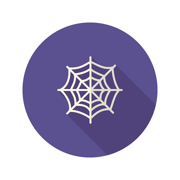 Halloween Spiderweb Flat Icon. Vector illustration