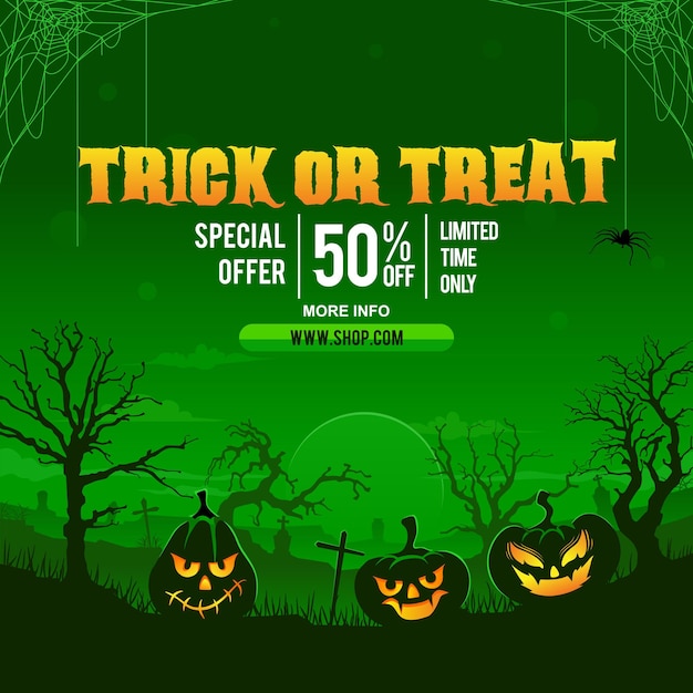 Halloween spooky cartoon illustration vector