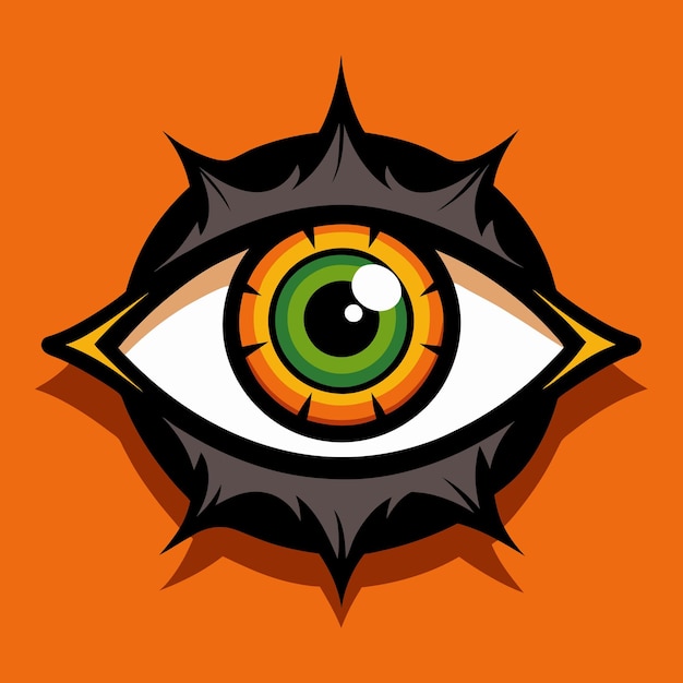 Halloween spooky eyes illustration design