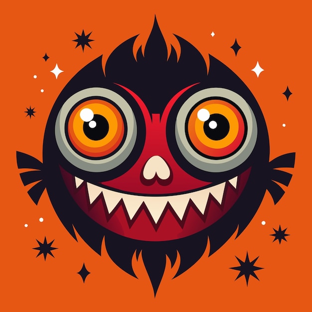 Halloween spooky eyes illustration design