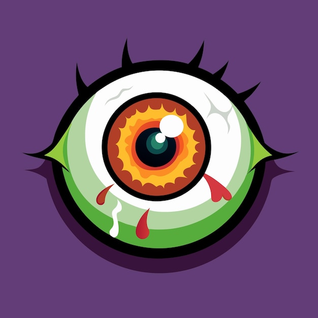 Halloween spooky eyes illustration design