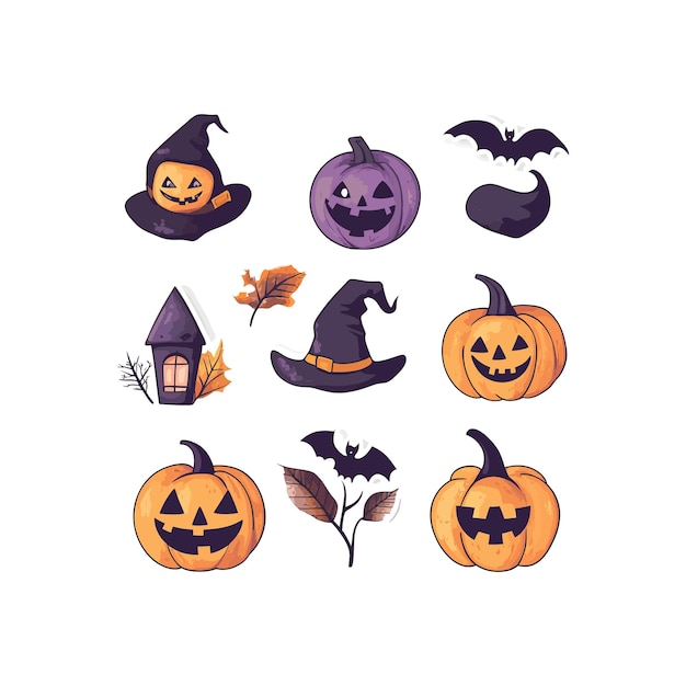 Halloween sticker vector