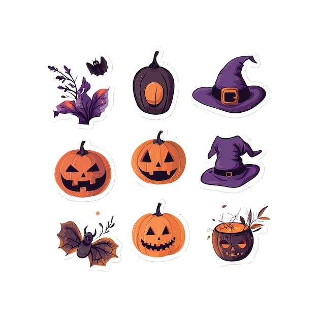 Halloween sticker vector