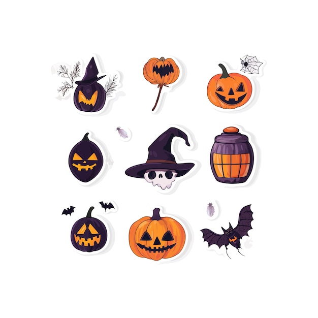 Halloween sticker vector