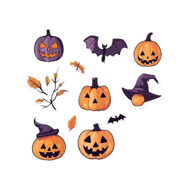 Halloween sticker vector