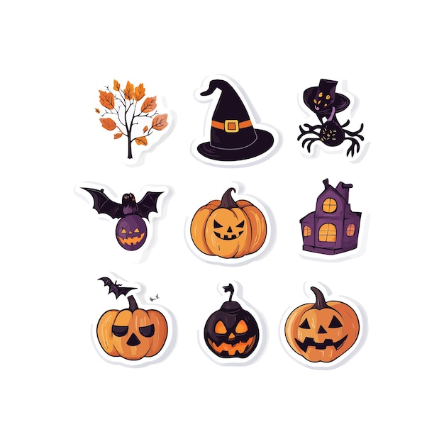 Halloween sticker vector