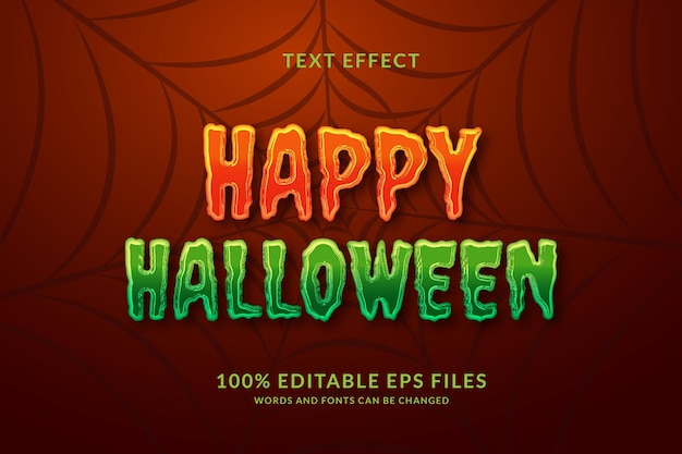 Halloween style editable text effect vector graphic