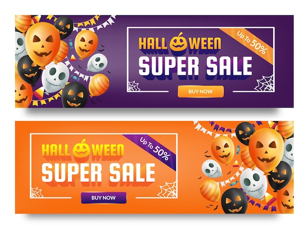 Halloween super sale poster promotion template