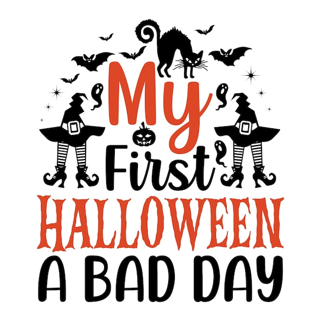 Halloween t-shirt design. Halloween SVG cut files design. Halloween Sublimation SVG Cut file Design.