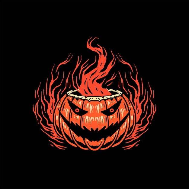 halloween terror illustration vector design