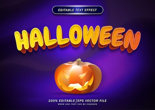 Halloween text editable efect