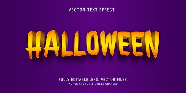 Halloween text style effect, editable eps vector