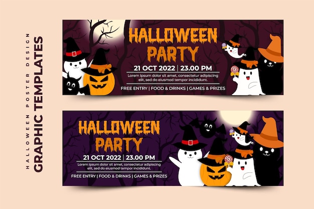 Halloween themed graphic design template easy to customize simple and elegant design