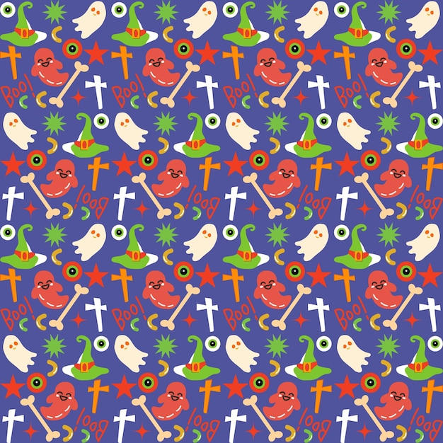 Halloween themed pattern wallpaper design background for use as artworks and covers