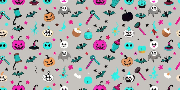 Vector halloween themed wallpaper for a halloween party