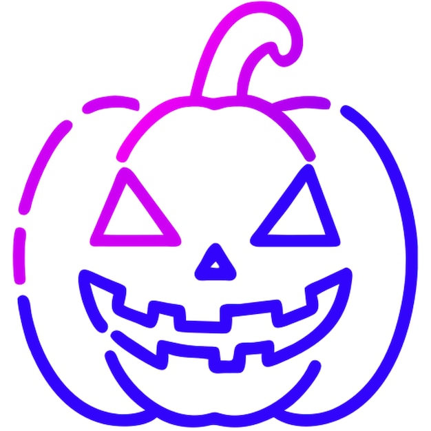 halloween trick r treat icon outline gradient