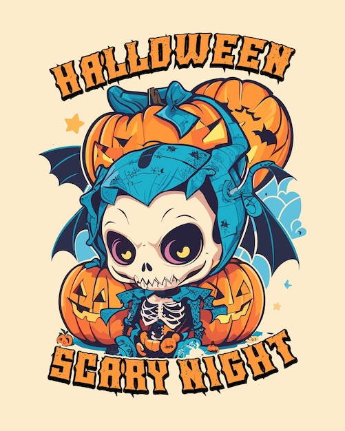 Halloween Tshirt Design Halloween tee Halloween art illustration