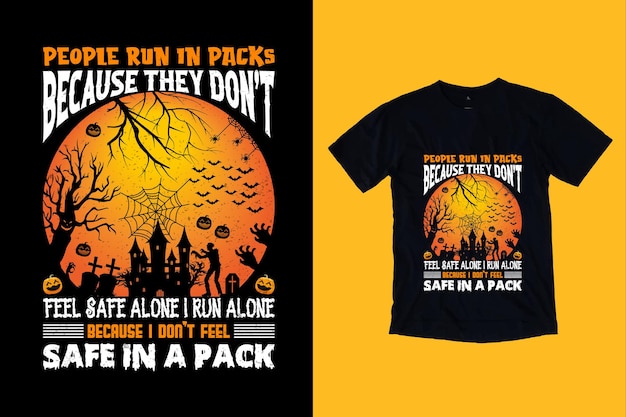 halloween tshirt design premium vector