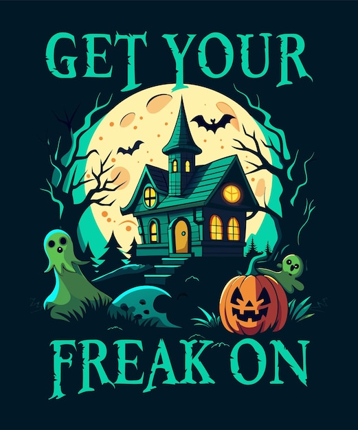 Halloween TShirt Design Vector Art and Illustration