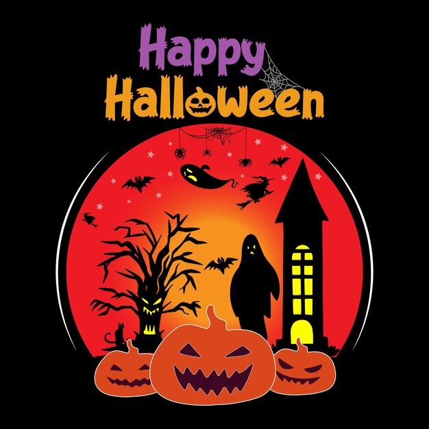 Vector halloween tshirt design