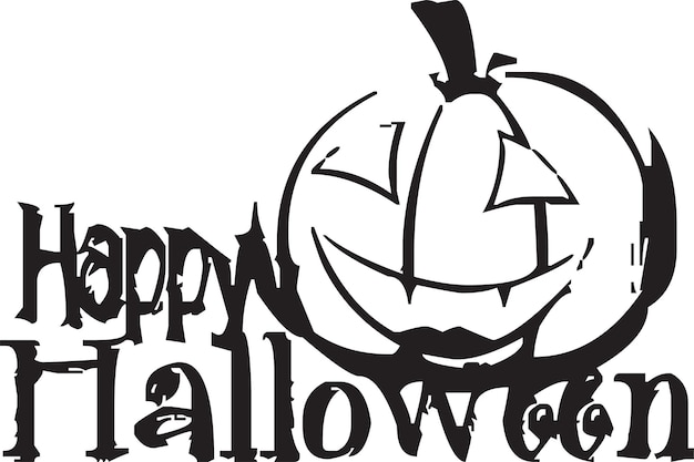 Halloween Typography Design Printing For T shirt Banner Poster etc