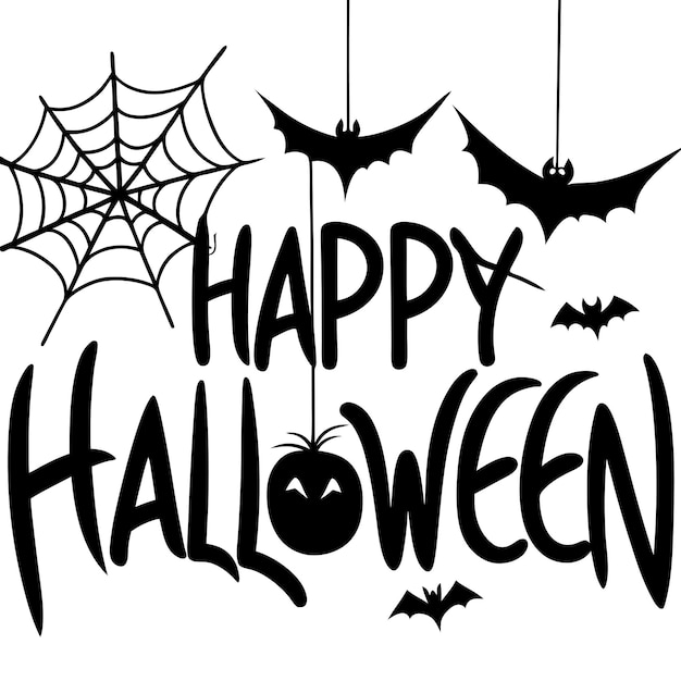 Vector halloween typography vector art