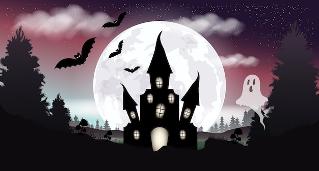 Halloween vector. Gloomy illustration for the holiday.