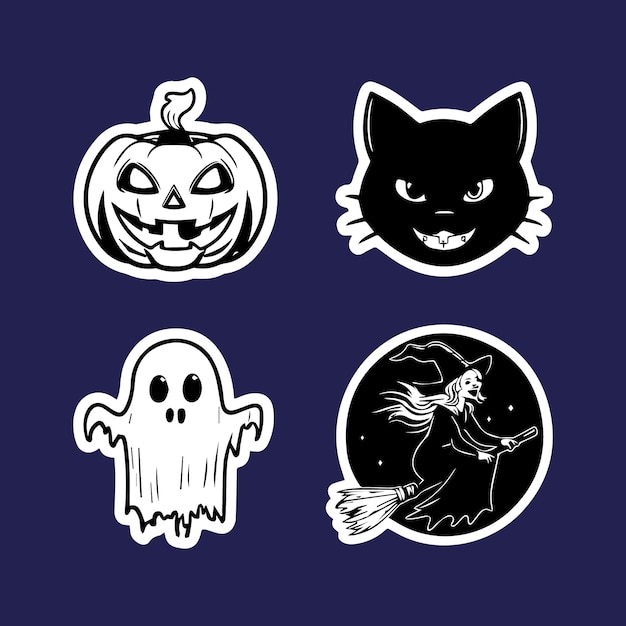 Vector halloween vector graphics sticker design