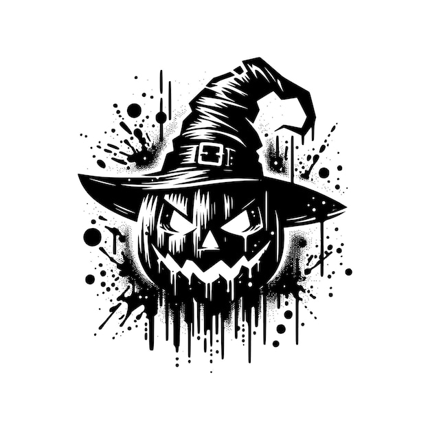 Halloween vector with pumpkin and Skull illustration design