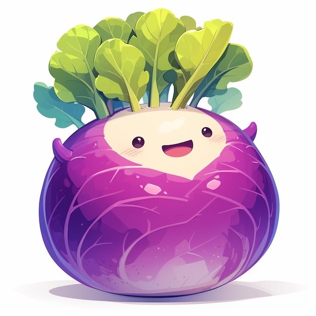 Halved Purple Turnips with White Interior