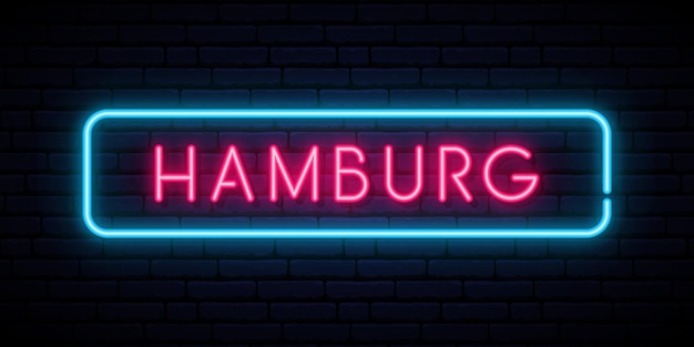 Hamburg neon sign