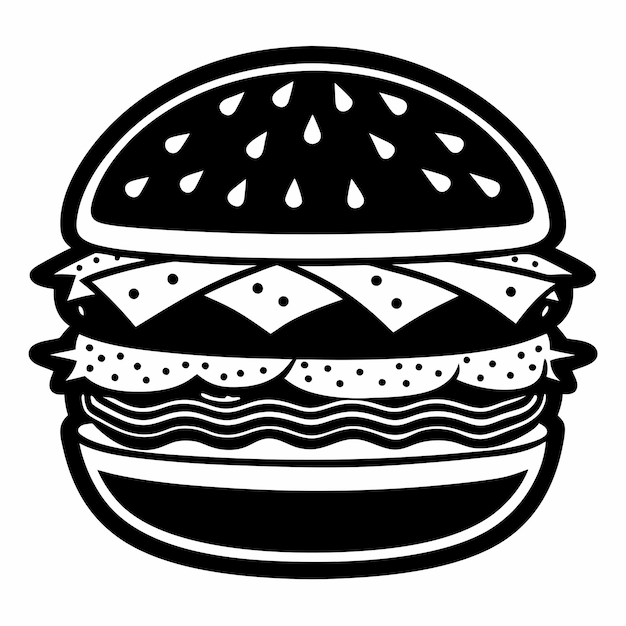 Hamburger Icon on Black and White Vector Backgrounds