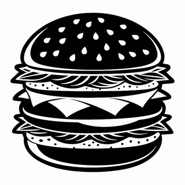 Hamburger Icon on Black and White Vector Backgrounds